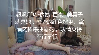 超飒CD小伪娘-百夜- 美男子就是她，骚骚的红色指甲、拿着肉棒爆抽菊花， 表情爽得不行不行！